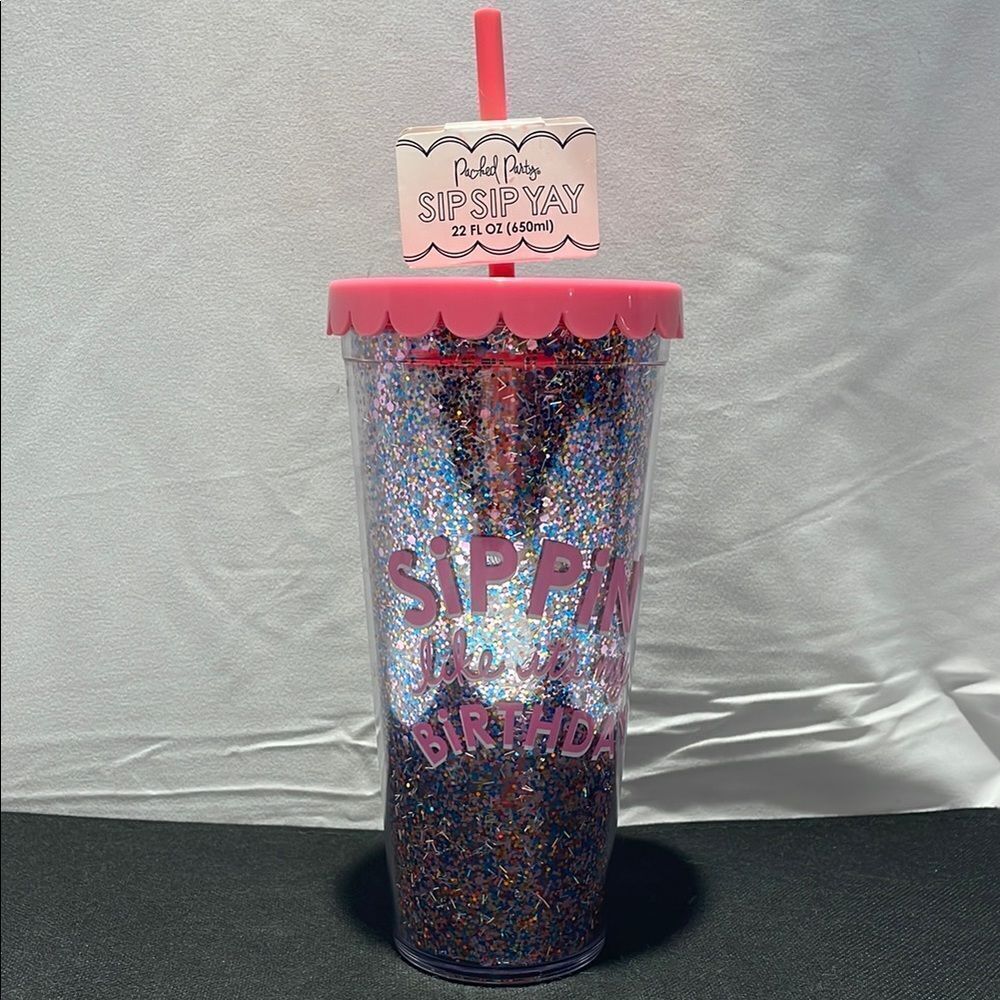 Packed Party Pink Glitter Tumbler Favors